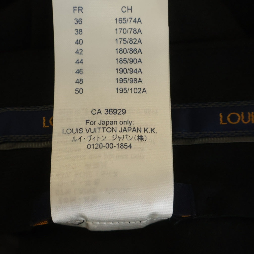 LOUIS VUITTON(ルイヴィトン) 19AW モノグラムエンボスデザイン センタープレス タキシードスラックスパンツ ブラック RM192F OSN HHCP3W