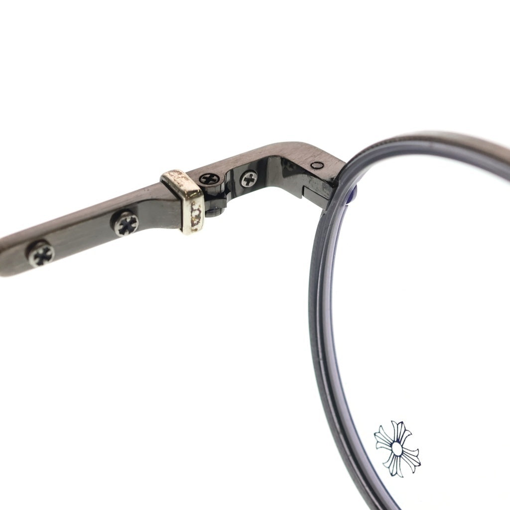 CHROME HEARTS(クロムハーツ) SEXCEL CHクロス装飾 ラウンドフレーム サングラス メガネ シルバー