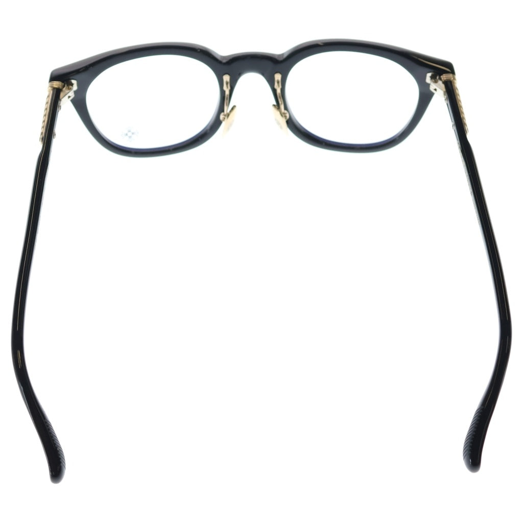 CHROME HEARTS(クロムハーツ) JUST IN-A オーバル装飾 ウェリントンフレーム サングラス メガネ ブラック/ゴールド