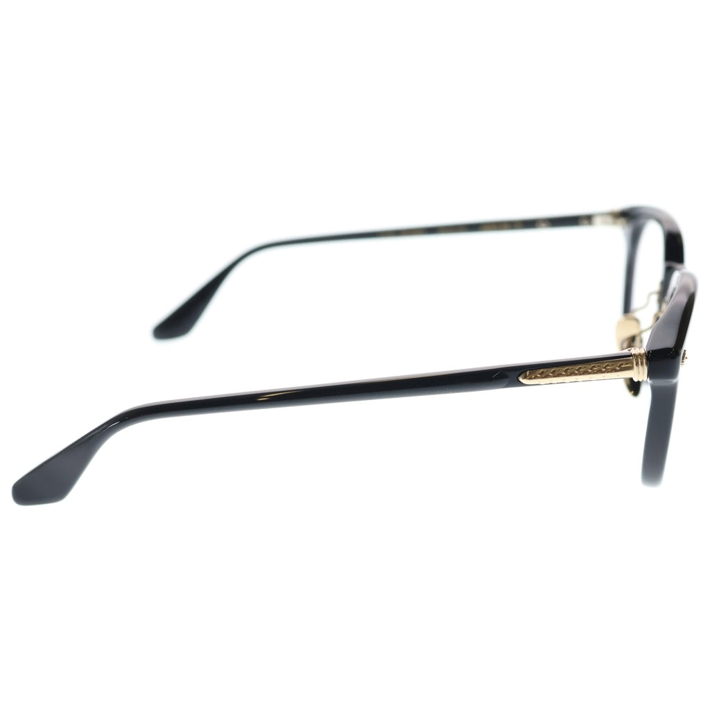 CHROME HEARTS(クロムハーツ) JUST IN-A オーバル装飾 ウェリントンフレーム サングラス メガネ ブラック/ゴールド