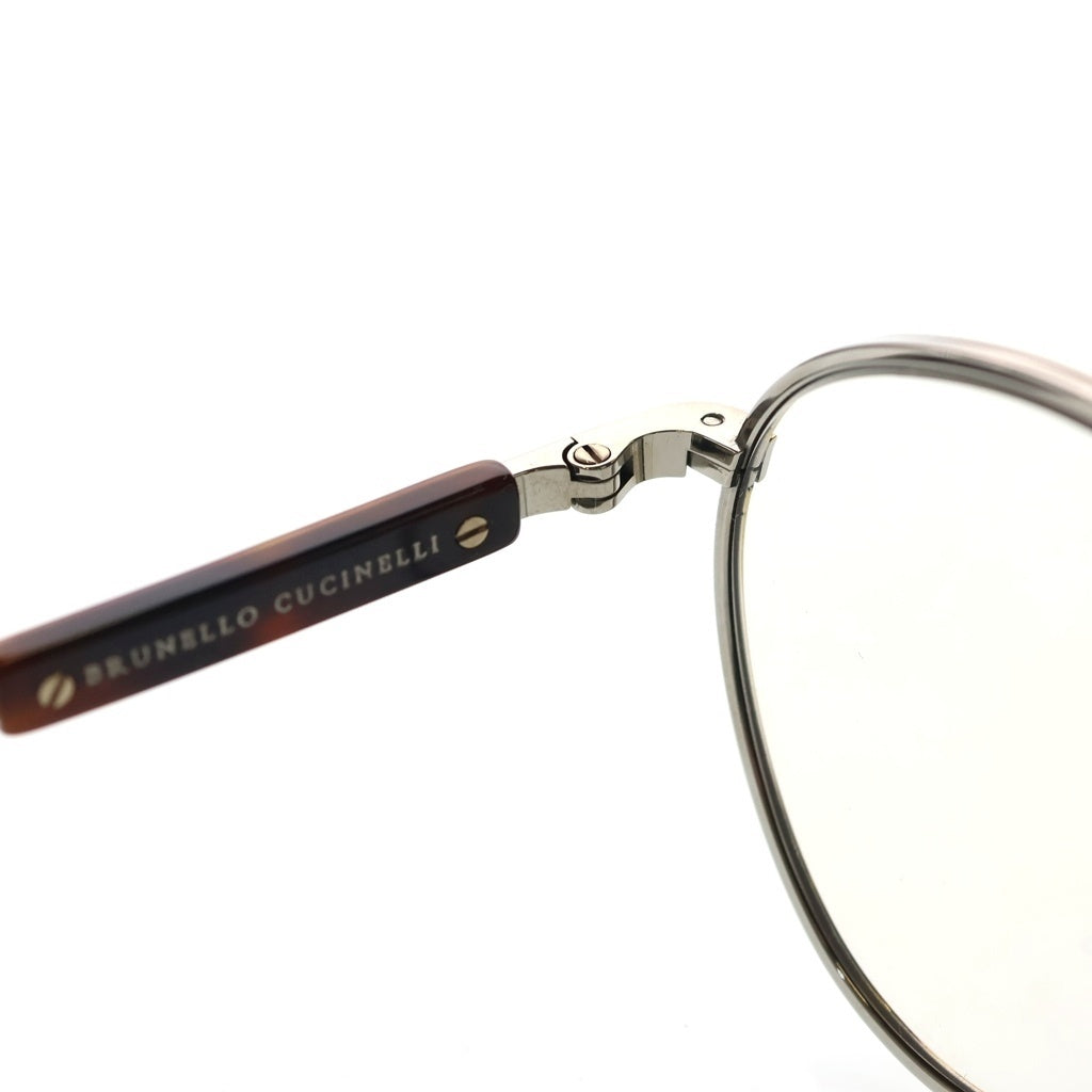 BRUNELLO CUCINELLI(ブルネロクチネリ) BC1003T ラウンドフレーム サングラス メガネ シルバー