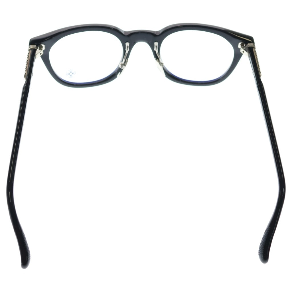 CHROME HEARTS(クロムハーツ) JUST IN-A オーバル装飾 ウェリントンフレーム サングラス メガネ ブラック/シルバー