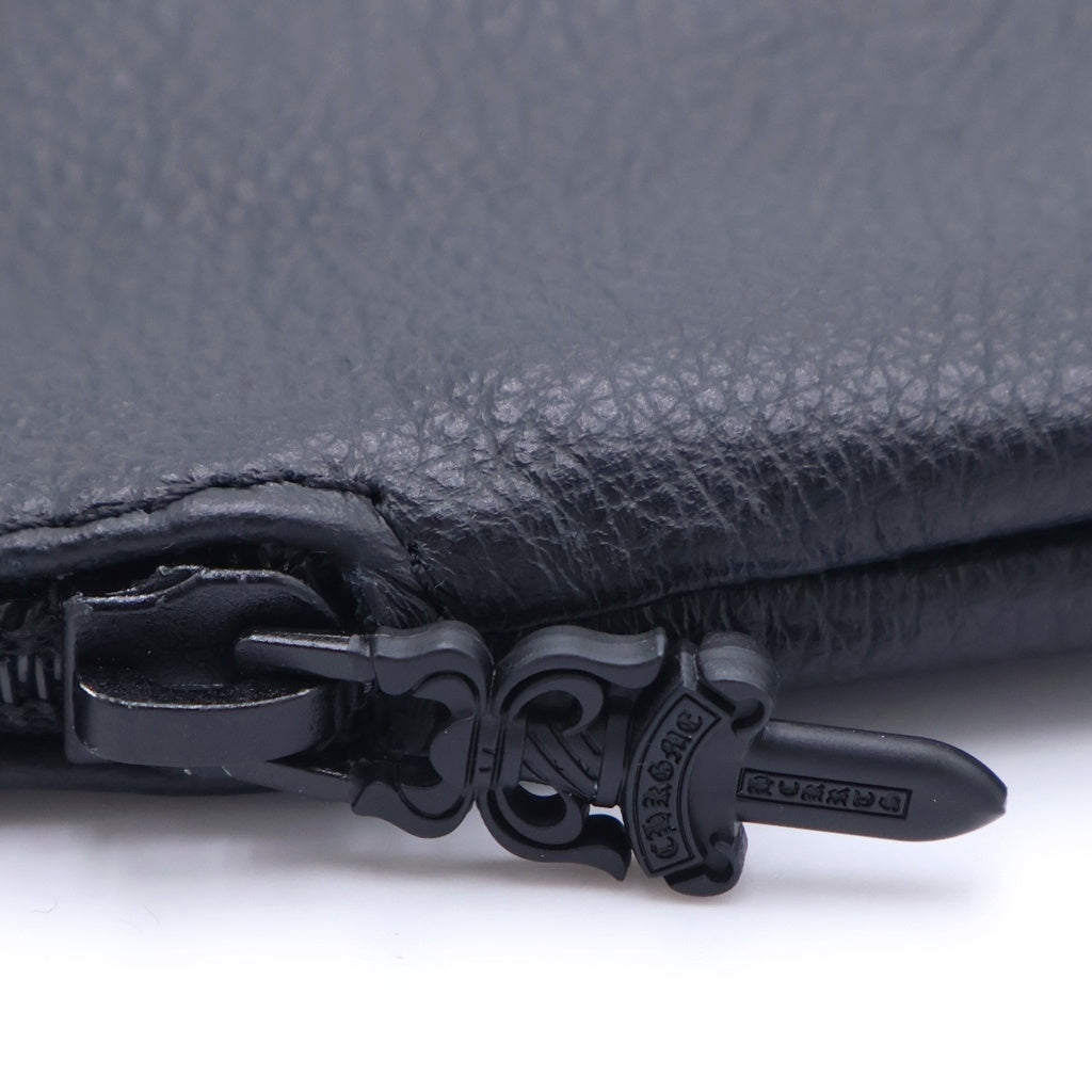CHROME HEARTS(クロムハーツ) CASE レザー ダガージップ アイウェア メガネケース ブラック