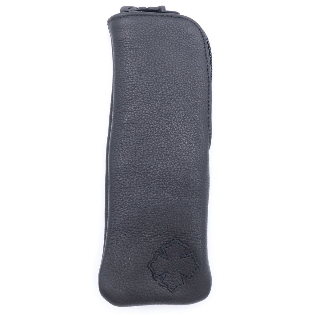 CHROME HEARTS(クロムハーツ) CASE レザー ダガージップ アイウェア メガネケース ブラック