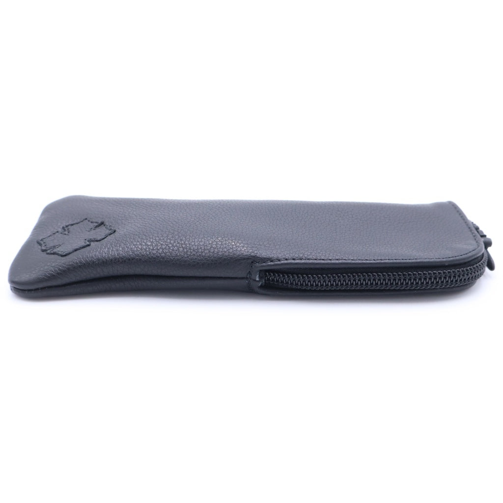 CHROME HEARTS(クロムハーツ) CASE レザー ダガージップ アイウェア メガネケース ブラック