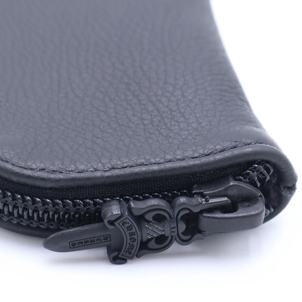 CHROME HEARTS(クロムハーツ) CASE レザー ダガージップ アイウェア メガネケース ブラック