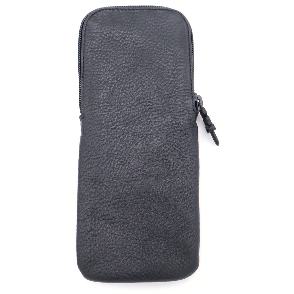 CHROME HEARTS(クロムハーツ) CASE レザー ダガージップ アイウェア メガネケース ブラック