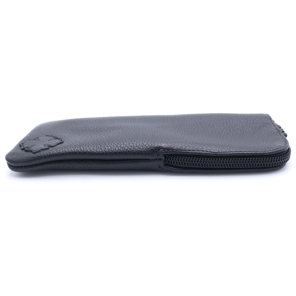 CHROME HEARTS(クロムハーツ) CASE レザー ダガージップ アイウェア メガネケース ブラック