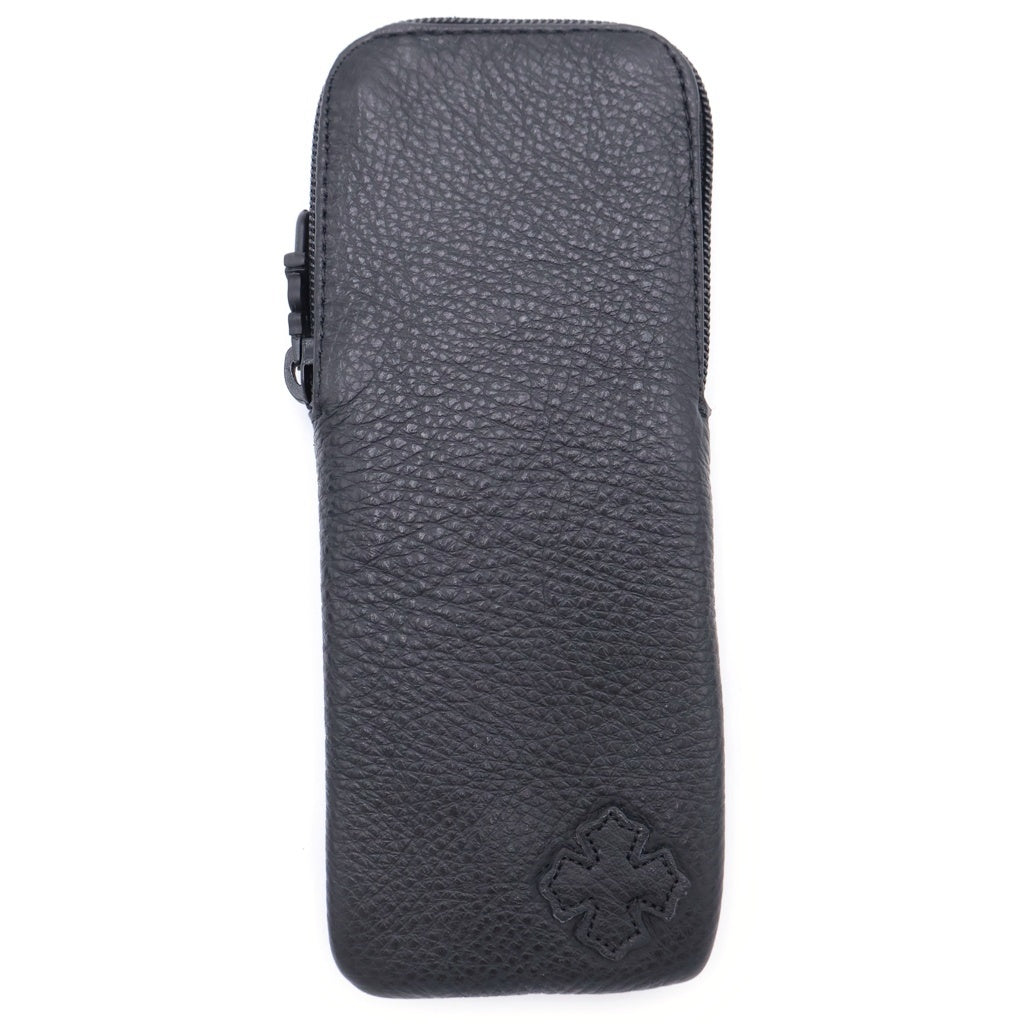 CHROME HEARTS(クロムハーツ) CASE レザー ダガージップ アイウェア メガネケース ブラック
