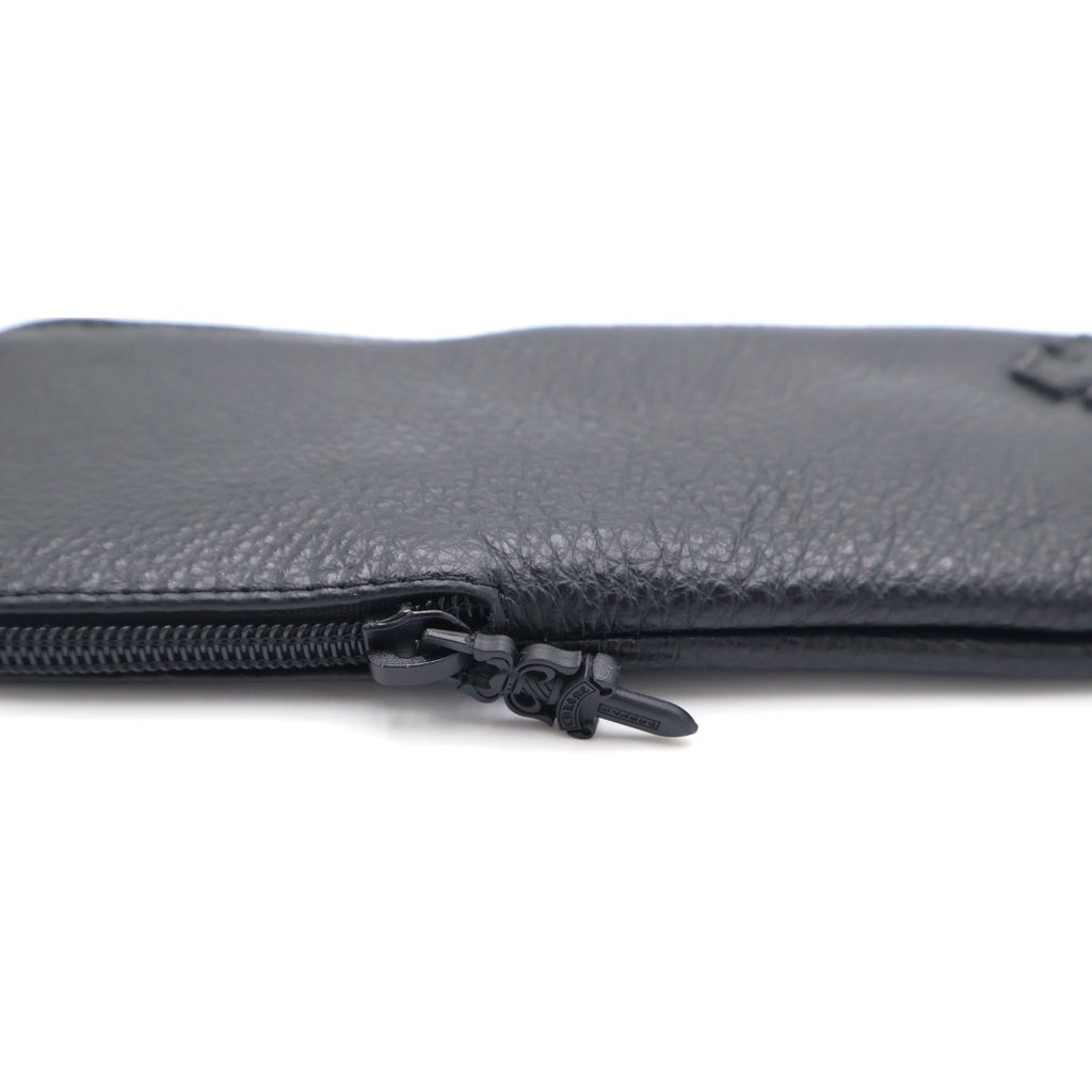 CHROME HEARTS(クロムハーツ) CASE レザー ダガージップ アイウェア メガネケース ブラック