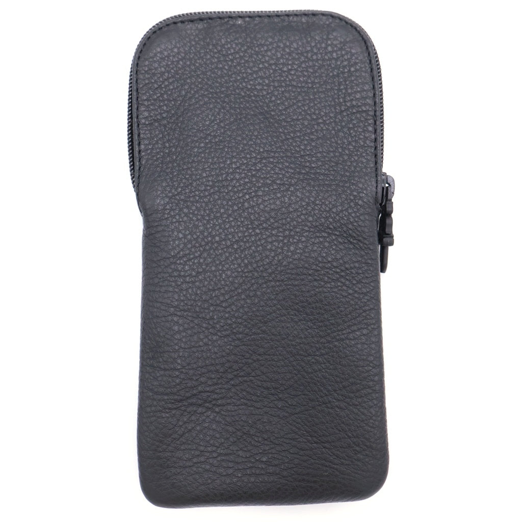 CHROME HEARTS(クロムハーツ) CASE レザー ダガージップ アイウェア メガネケース ブラック