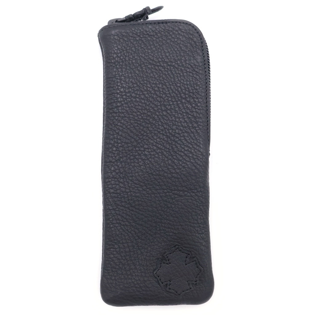 CHROME HEARTS(クロムハーツ) CASE レザー ダガージップ アイウェア メガネケース ブラック