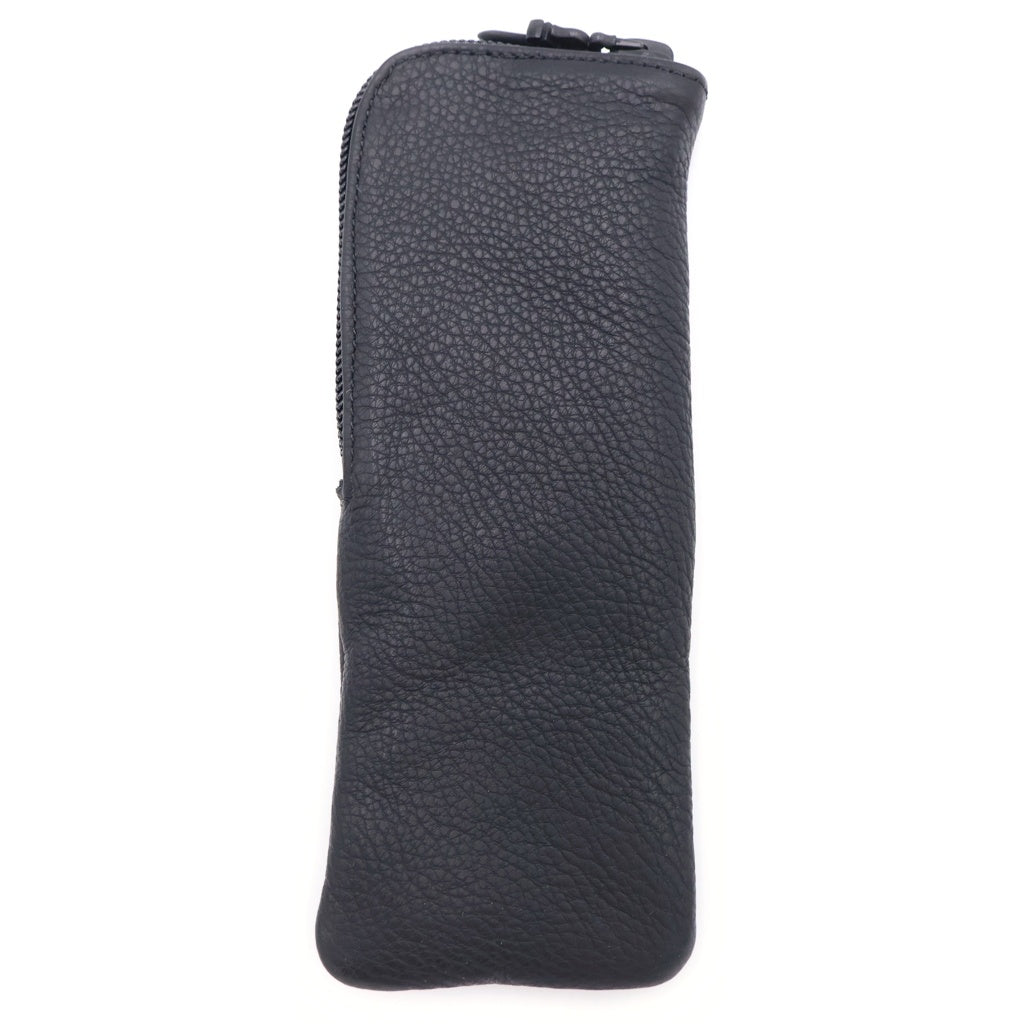 CHROME HEARTS(クロムハーツ) CASE レザー ダガージップ アイウェア メガネケース ブラック