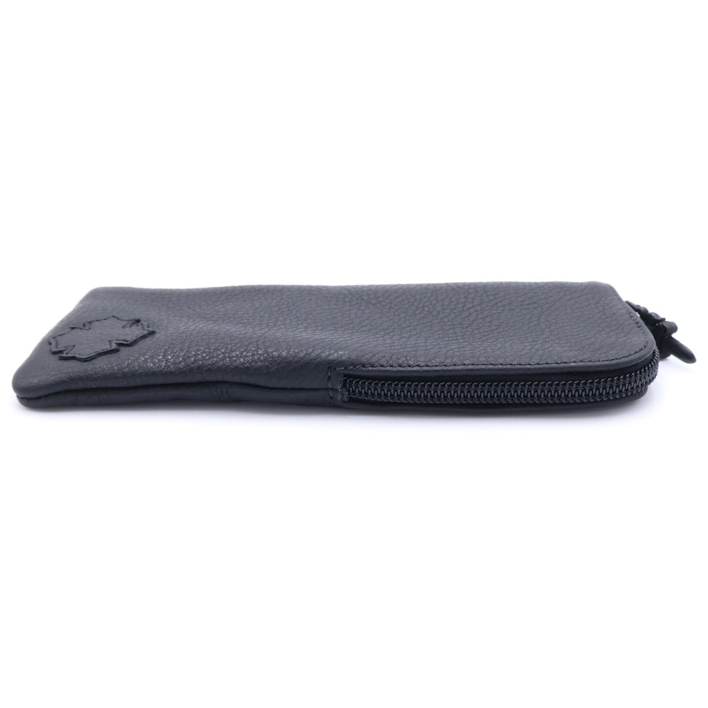 CHROME HEARTS(クロムハーツ) CASE レザー ダガージップ アイウェア メガネケース ブラック