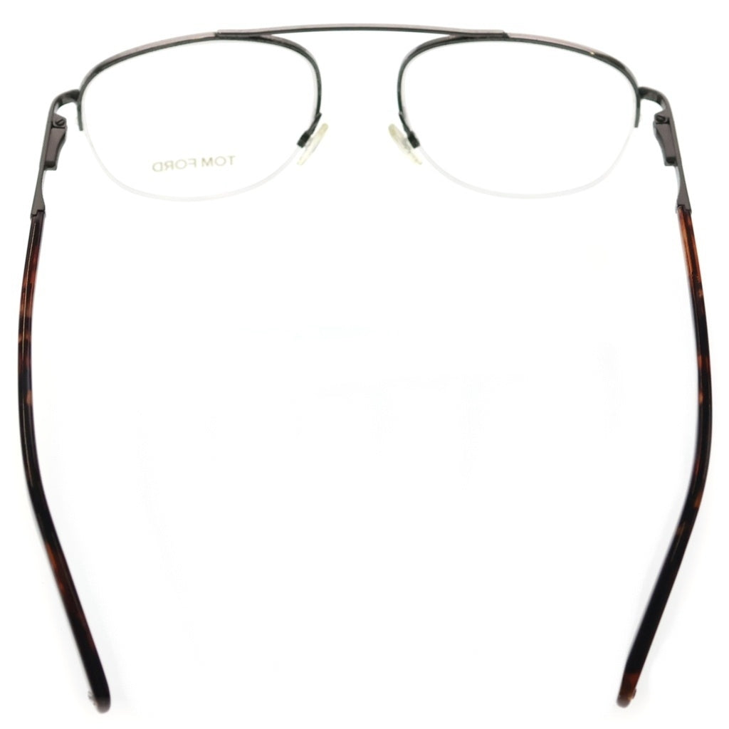 TOM FORD(トムフォード) TF5450 ブリッジ ハーフリムフレーム サングラス メガネ シルバー/ブラウン