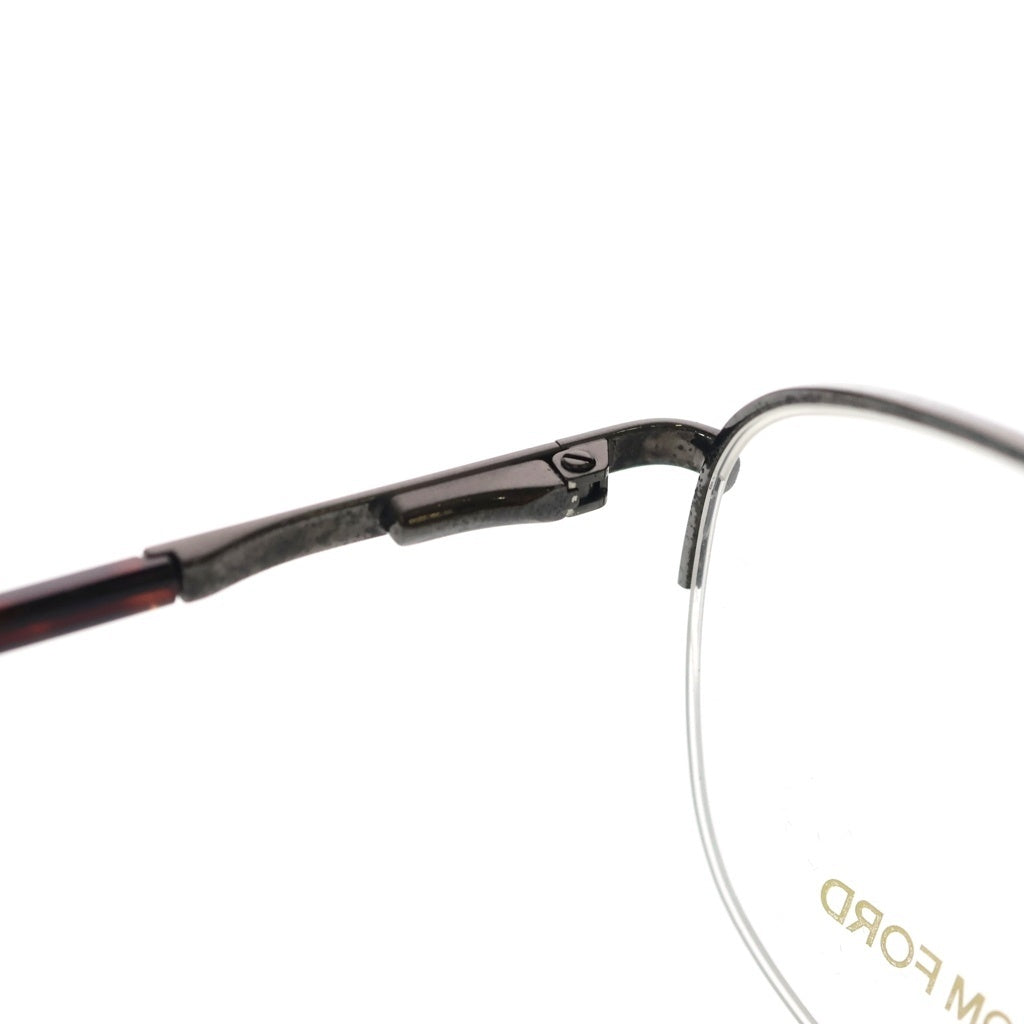 TOM FORD(トムフォード) TF5450 ブリッジ ハーフリムフレーム サングラス メガネ シルバー/ブラウン