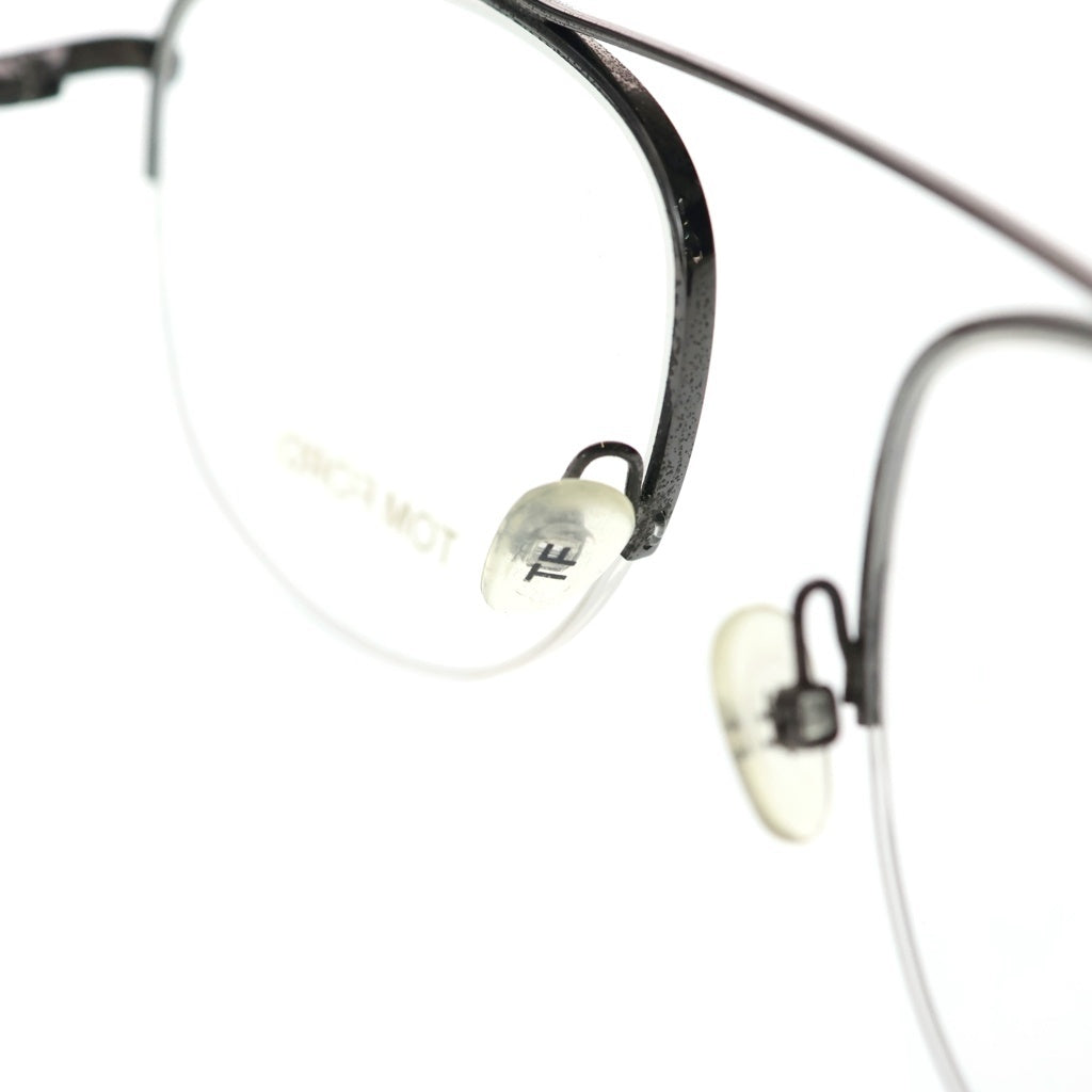 TOM FORD(トムフォード) TF5450 ブリッジ ハーフリムフレーム サングラス メガネ シルバー/ブラウン