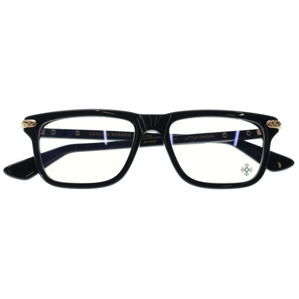 CHROME HEARTS(クロムハーツ) LITTLE DINGER スクエアフレーム サングラス メガネ ブラック/ゴールド