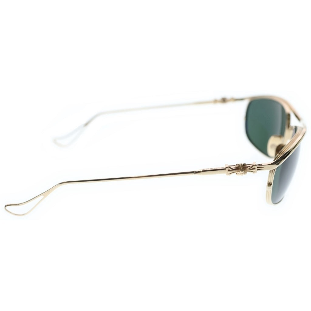 CHROME HEARTS(クロムハーツ) INSTAOUNCE CHクロステンプル ダブルブリッジ スクエアフレーム カラーレンズ サングラス メガネ ゴールド/ブラック
