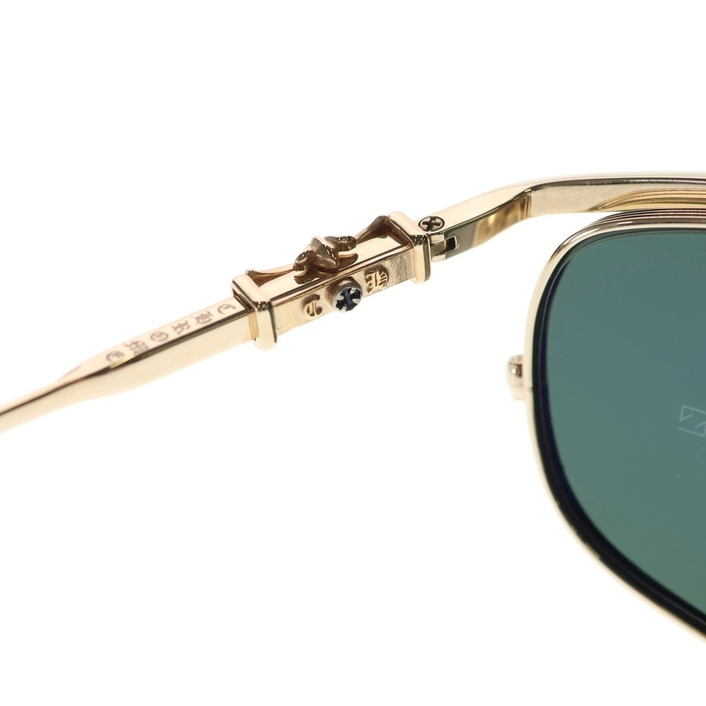 CHROME HEARTS(クロムハーツ) INSTAOUNCE CHクロステンプル ダブルブリッジ スクエアフレーム カラーレンズ サングラス メガネ ゴールド/ブラック
