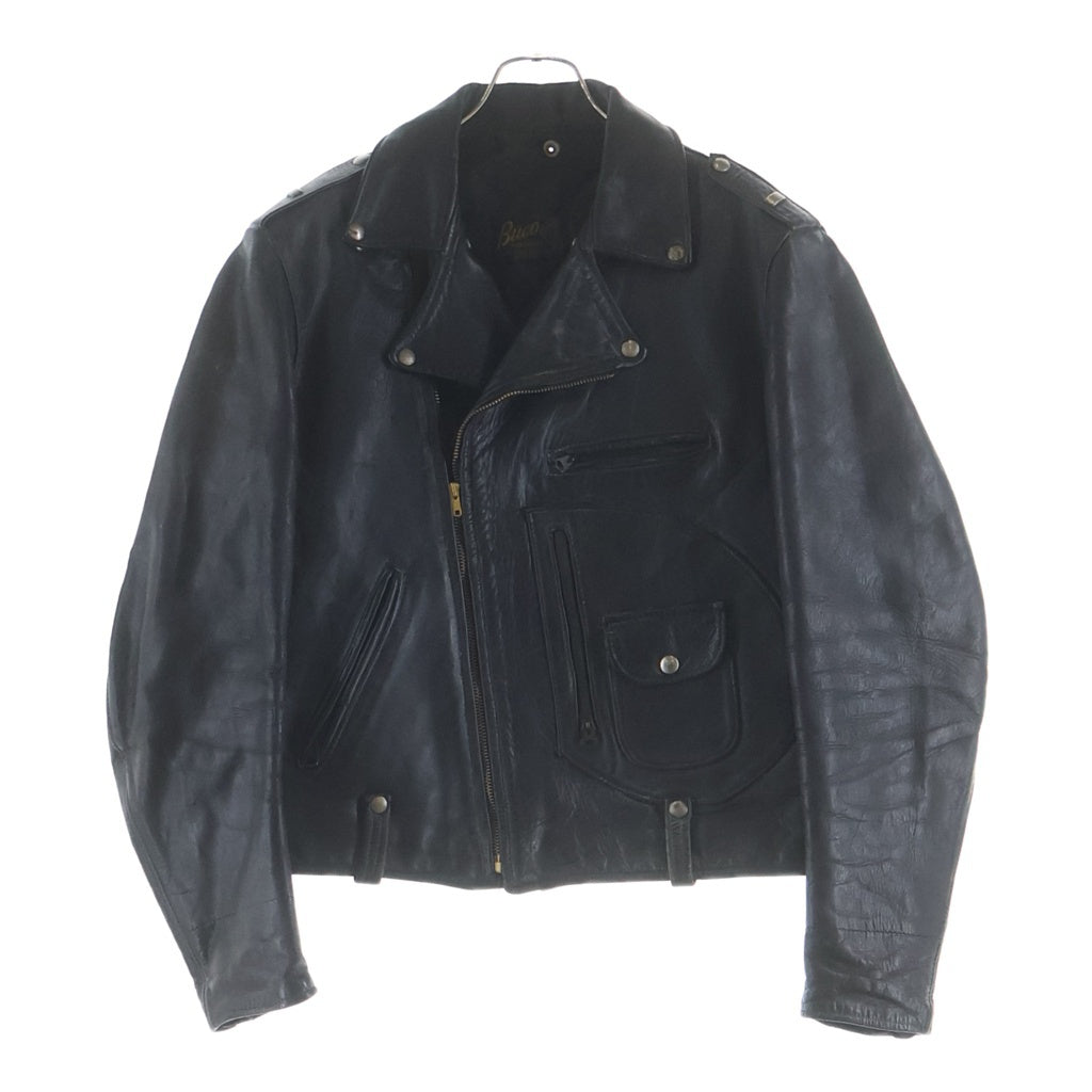 BUCO(ブコ) 50s VINTAGE J-24 HORSE HIDE ダブルライダースジャケット ホースハイド ブラック