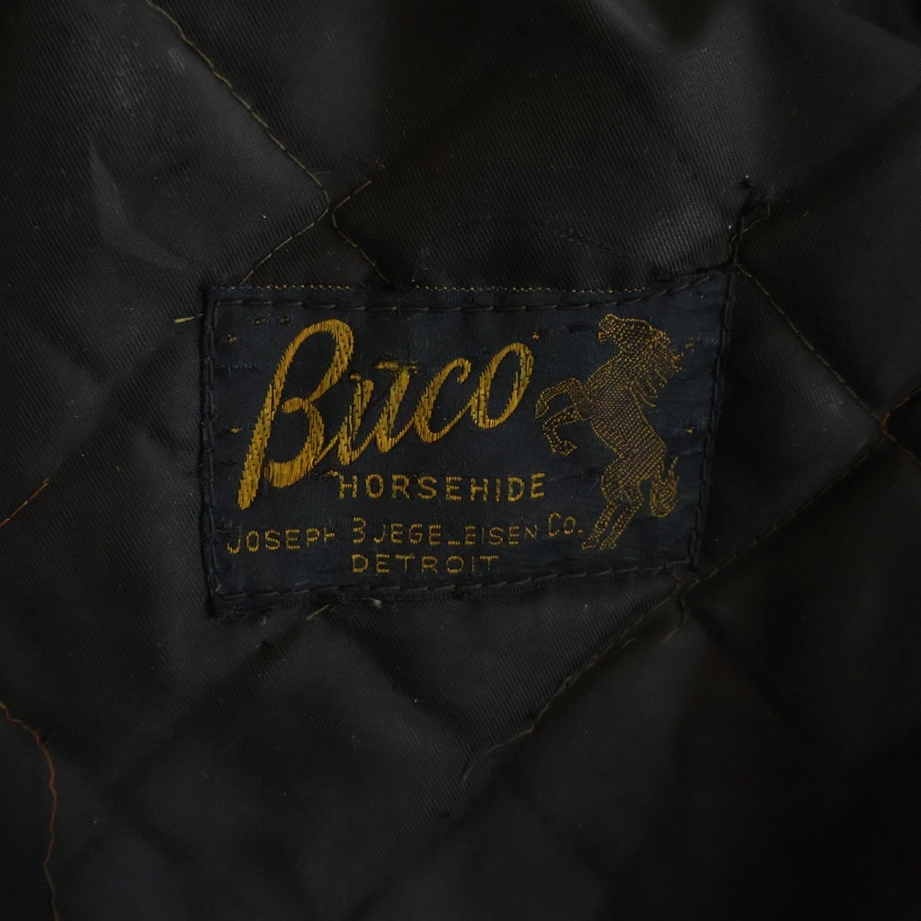 BUCO(ブコ) 50s VINTAGE J-24 HORSE HIDE ダブルライダースジャケット ホースハイド ブラック