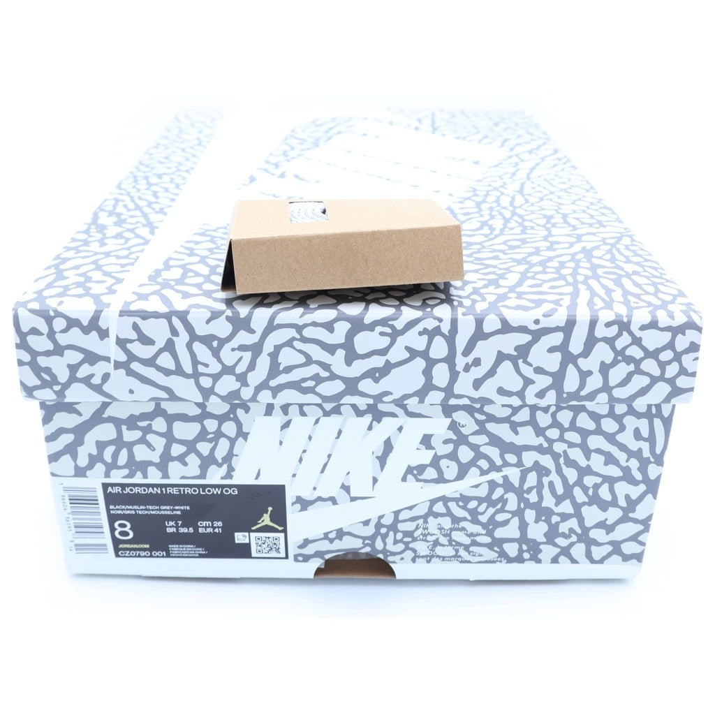 NIKE(ナイキ) AIR JORDAN 1 RETRO LOW OG BLACK CEMENT エアジョーダン1 レトロ ブラックセメント ローカットスニーカー グレー/ブラック US8/26cm CZ0790-001