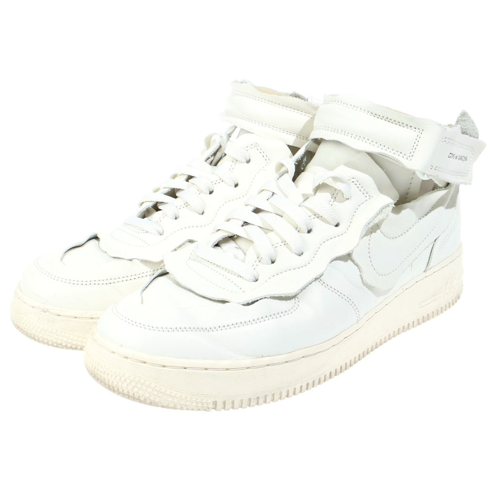 NIKE(ナイキ) ×COMME des GARCONS AIR FORCE1 MID コムデギャルソン エアフォース1 ミッドカットスニーカー ホワイト US9.5/27.5cm DC3601-100