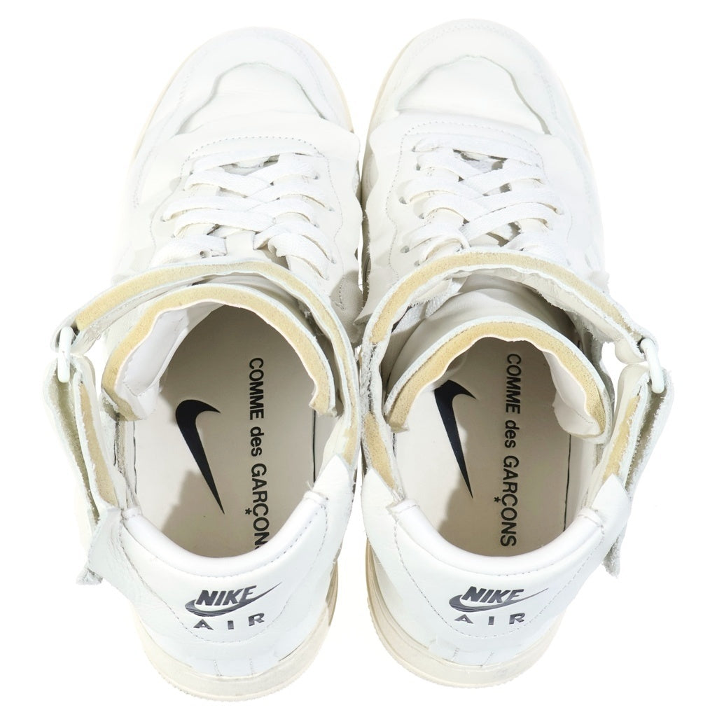 NIKE(ナイキ) ×COMME des GARCONS AIR FORCE1 MID コムデギャルソン エアフォース1 ミッドカットスニーカー ホワイト US9.5/27.5cm DC3601-100