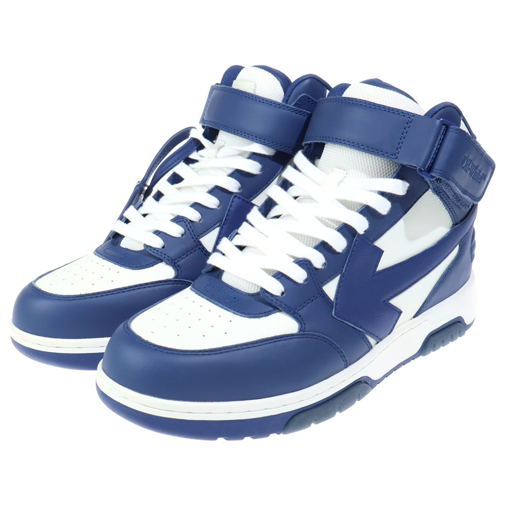 OFF-WHITE(オフホワイト) OUT OF OFFICE MID-TOP SNEAKERS アウトオブオフィス ミッドトップ ミッドカットスニーカー ブルー/ホワイト OMIA259C99-LEA001-4201