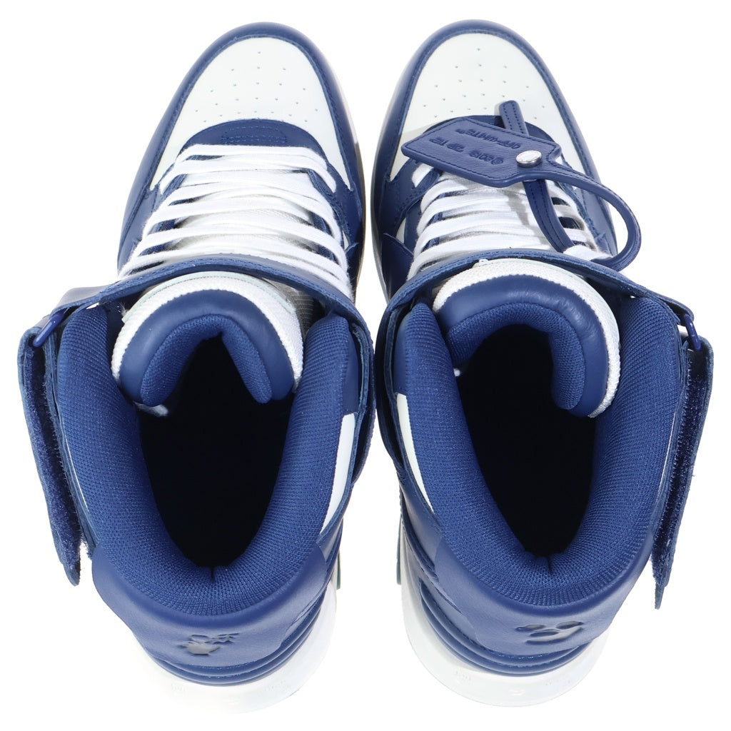 OFF-WHITE(オフホワイト) OUT OF OFFICE MID-TOP SNEAKERS アウトオブオフィス ミッドトップ ミッドカットスニーカー ブルー/ホワイト OMIA259C99-LEA001-4201