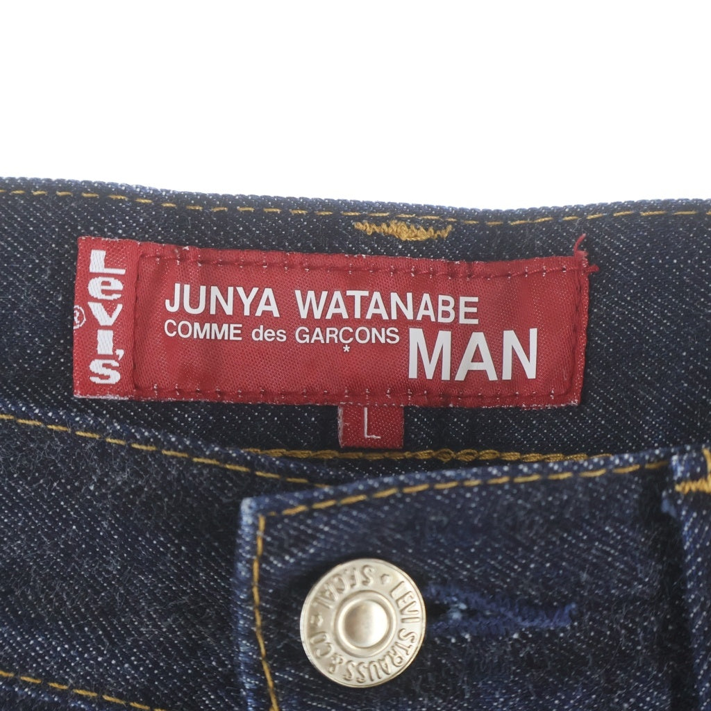 JUNYA WATANABE COMME des GARCONS(ジュンヤワタナベ コムデギャルソン) ×Levi's AD2009 505 リーバイス チェック柄ドッキング ジップフライデニムパンツ インディゴ WZ-P801