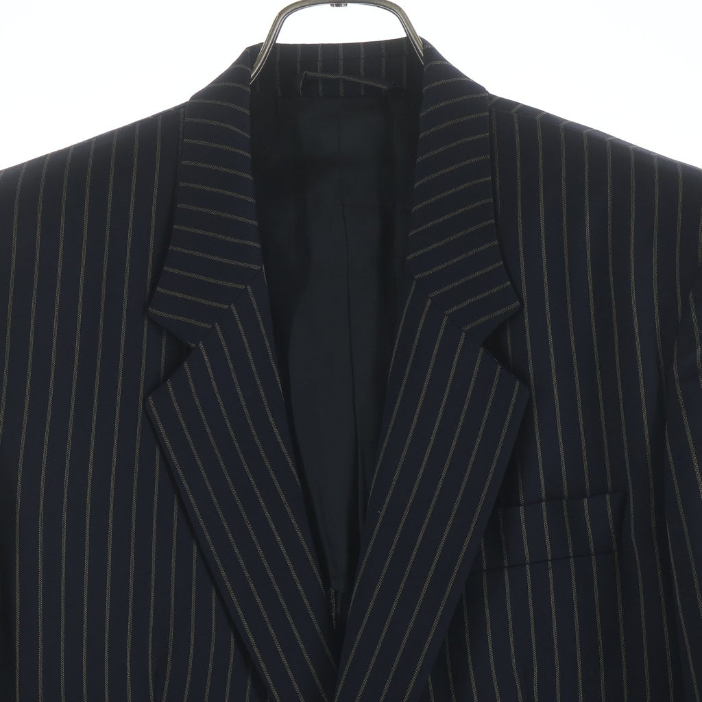 Maison Margiela(メゾンマルジェラ) 08SS ここのえ期 ストライプ柄 2B テーラードジャケット ネイビー