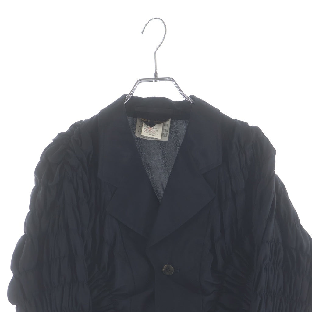 COMME des GARCONS(コムデギャルソン) 90S ARCHIVE アーカイブ ギャザーデザイン オープンカラー 長袖シャツ ブラック レディース GJ-11077M