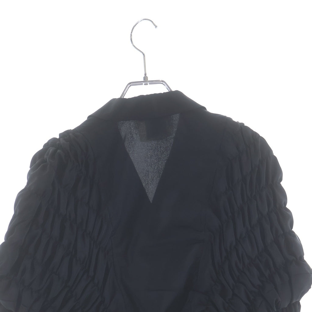 COMME des GARCONS(コムデギャルソン) 90S ARCHIVE アーカイブ ギャザーデザイン オープンカラー 長袖シャツ ブラック レディース GJ-11077M