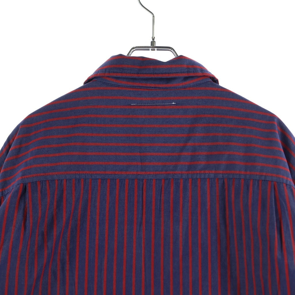 SUPREME(シュプリーム) 24SS ×MM6 Maison Margiela Padded Shirt メゾンマルジェラ ストライプ パデッドシャツ ジャケット ネイビー/レッド