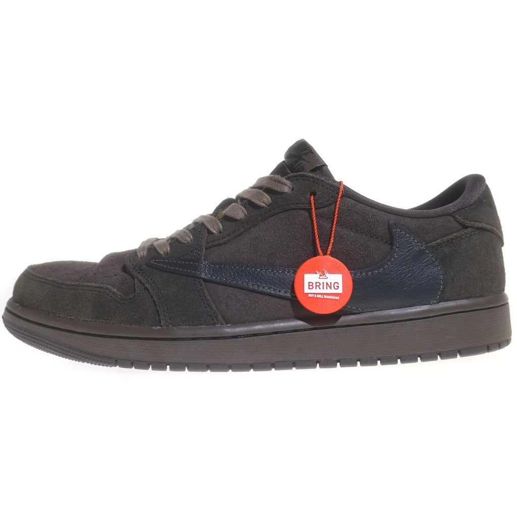 NIKE(ナイキ) ×TRAVIS SCOTT AIR JORDAN 1 LOW OG SP VELVET BROWN トラヴィススコット エアジョーダン 1 ベルベットブラウン ローカットスニーカー US10/28cm DM7866-202