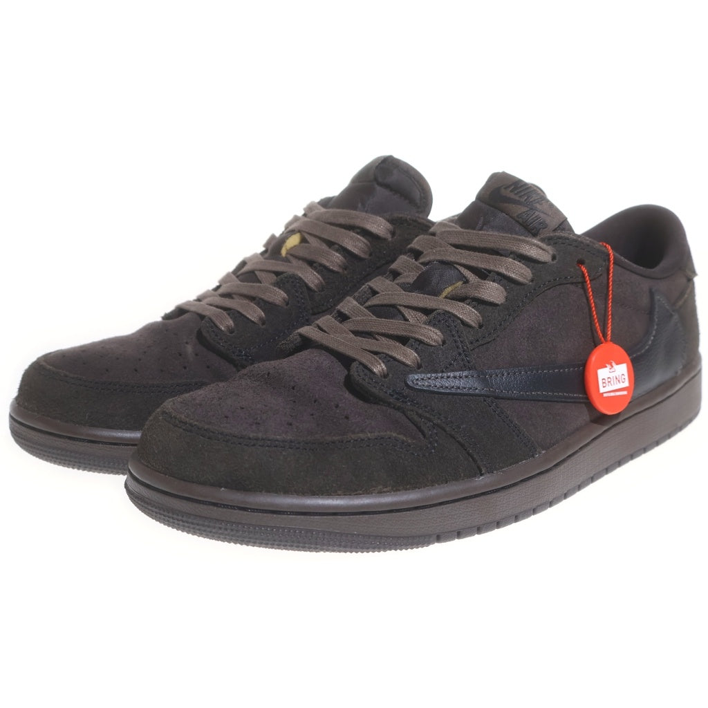 NIKE(ナイキ) ×TRAVIS SCOTT AIR JORDAN 1 LOW OG SP VELVET BROWN トラヴィススコット エアジョーダン 1 ベルベットブラウン ローカットスニーカー US10/28cm DM7866-202