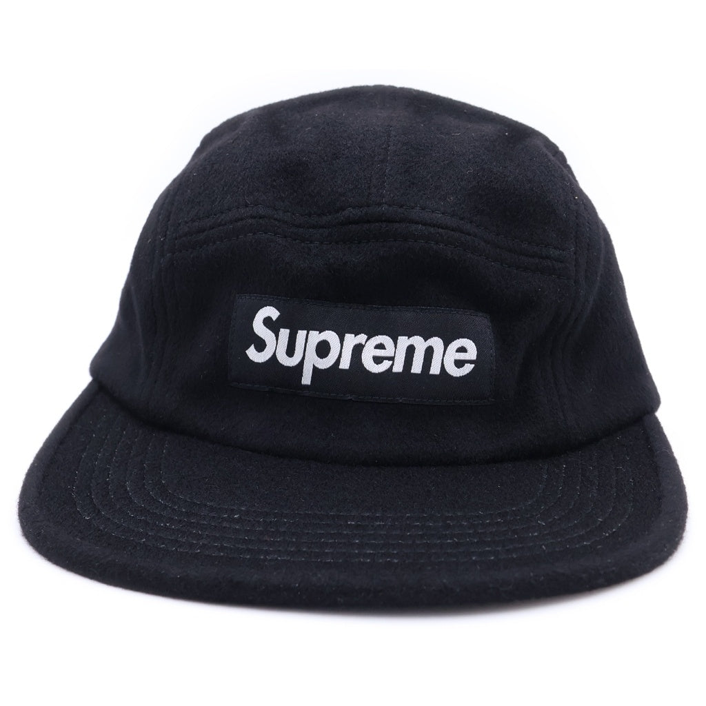 SUPREME(シュプリーム) 24AW Wool Camp Cap ウール キャンプ ボックスロゴ キャップ 帽子 ブラック