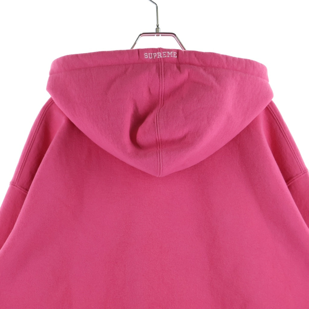 SUPREME(シュプリーム) 23AW S Logo Zip Up Hooded Sweatshirt ロゴ刺繍 ジップアップ フーデッ スウェット パーカー ピンク