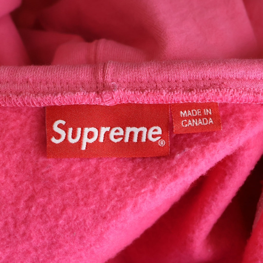 SUPREME(シュプリーム) 23AW S Logo Zip Up Hooded Sweatshirt ロゴ刺繍 ジップアップ フーデッ スウェット パーカー ピンク