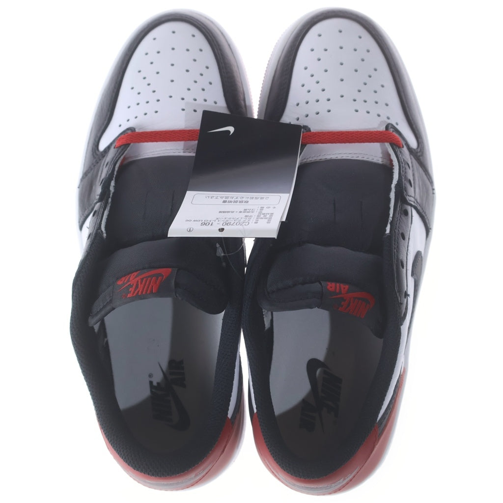 NIKE(ナイキ) AIR JORDAN 1 LOW BLACK TOE エア ジョーダン1 ロー ブラック トゥ ローカットスニーカー ブラック/レッド US9/27cm CZ0790-106
