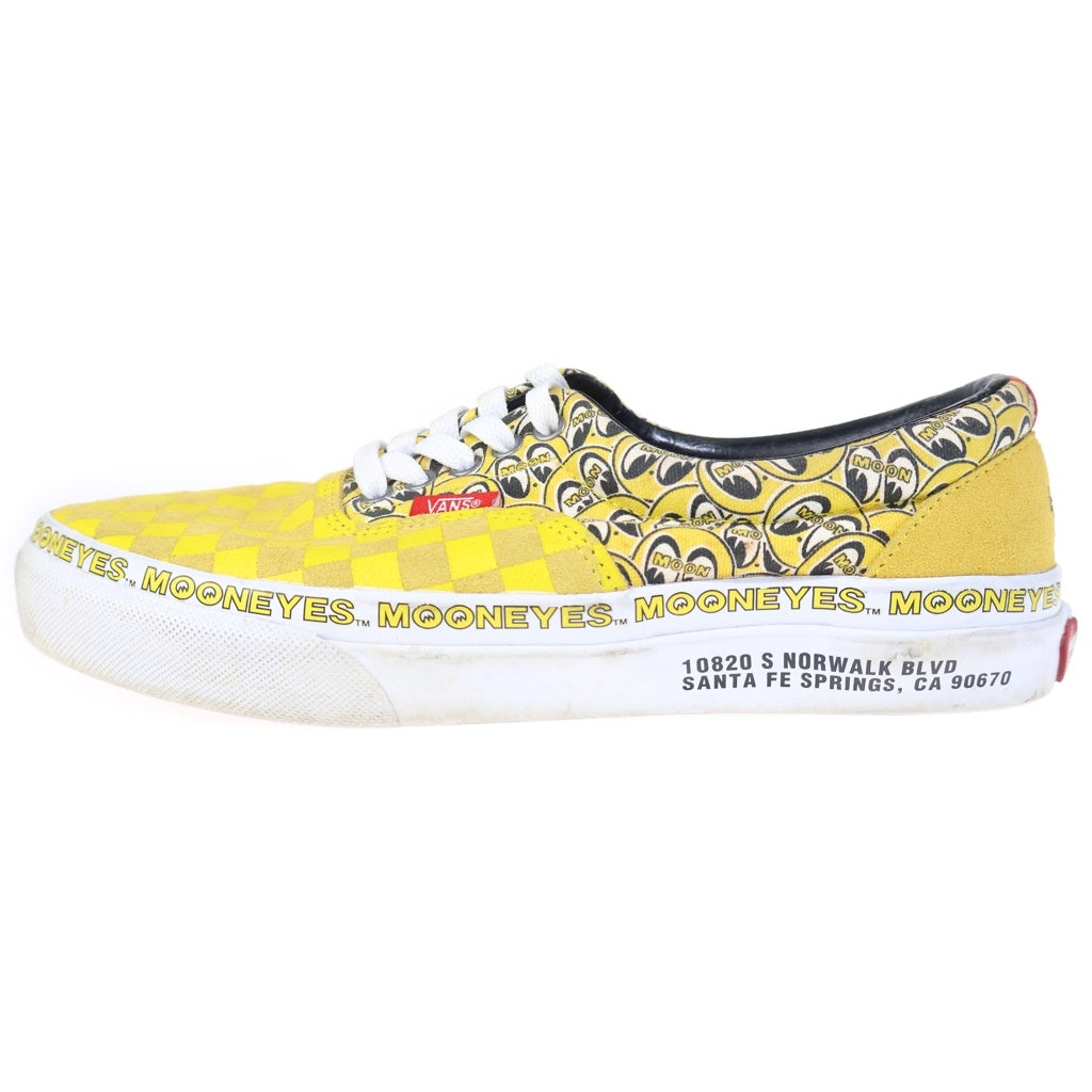 VANS(ヴァンズ) ×MOONEYES EAR ムーンアイズ エラ チェック ローカットスニーカー イエロー US8/26cm V95CF