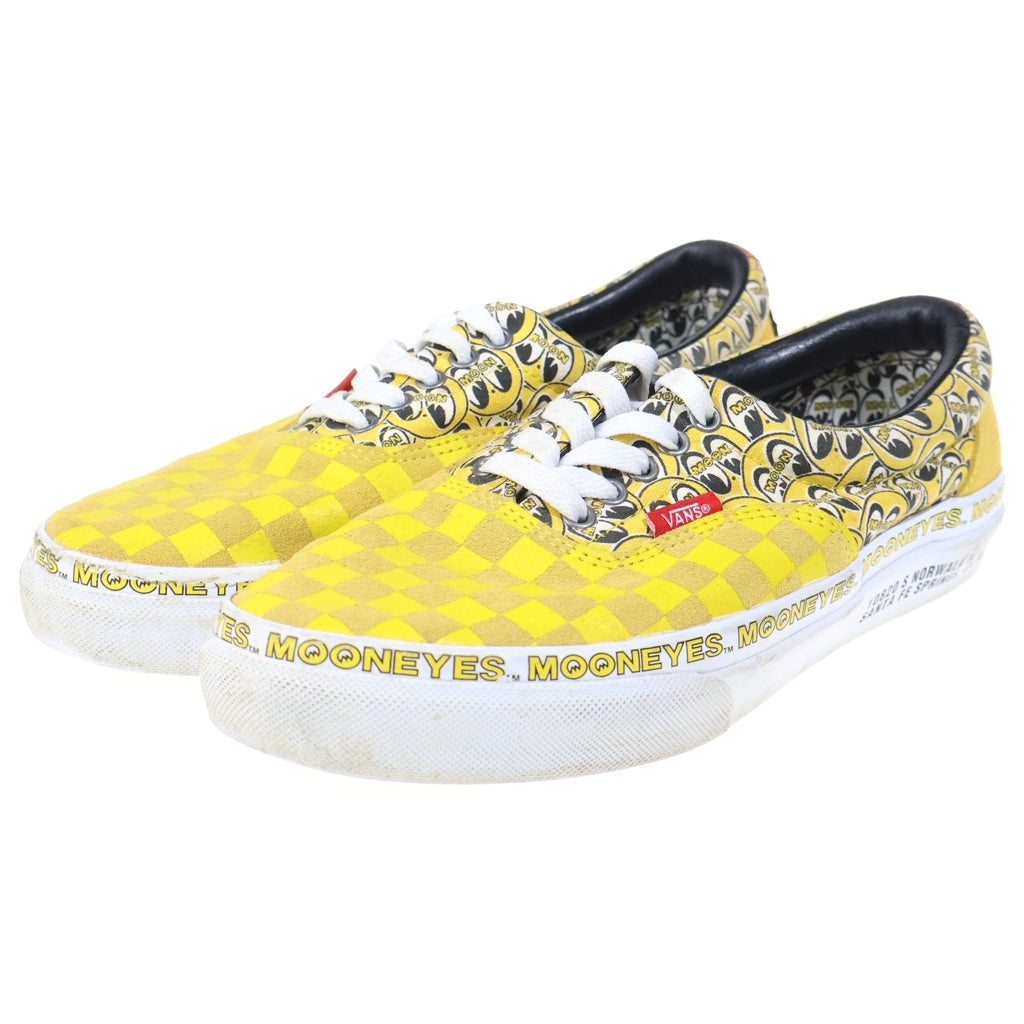 VANS(ヴァンズ) ×MOONEYES EAR ムーンアイズ エラ チェック ローカットスニーカー イエロー US8/26cm V95CF