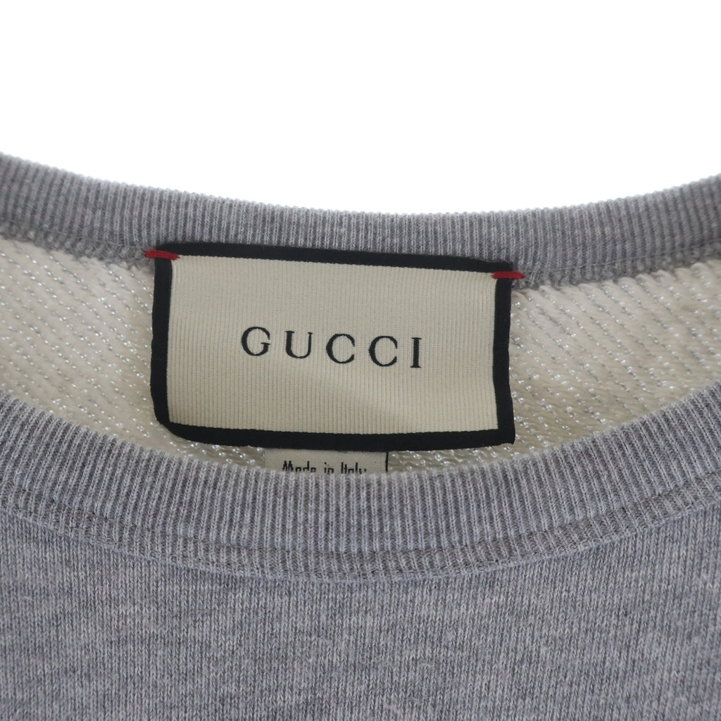 GUCCI(グッチ) テクニカルロゴ クルーネックスウェットトレーナー グレー 522846 X9I97