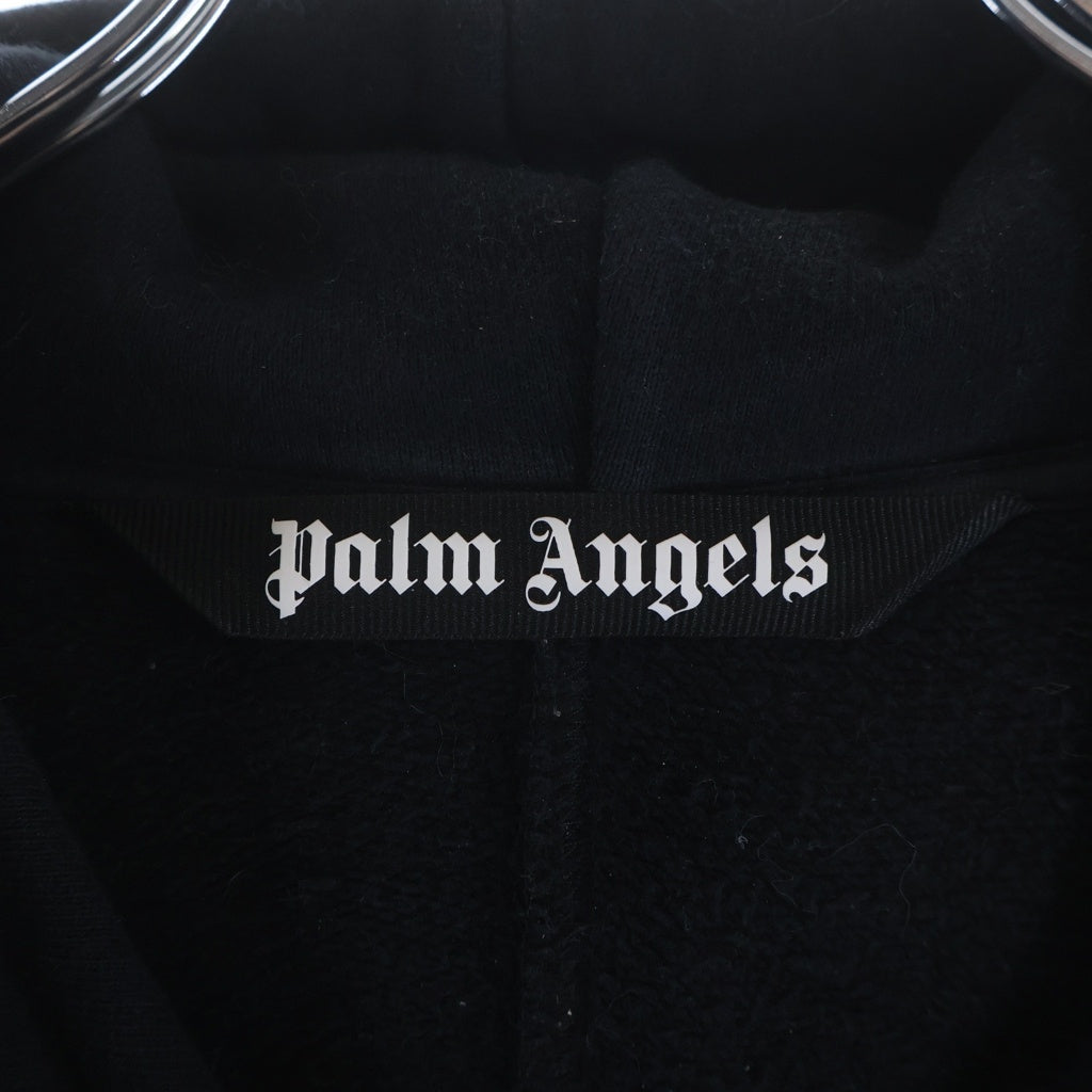 Palm Angels(パームエンジェルス) ファイアーパターン プルオーバースウェットパーカー フーディー ブラック PMBB074R20636001