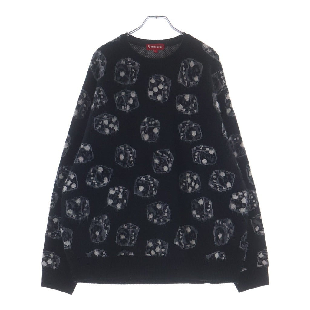 SUPREME(シュプリーム) 22AW Dice Sweater ダイスデザイン クルーネックニットセーター ブラック