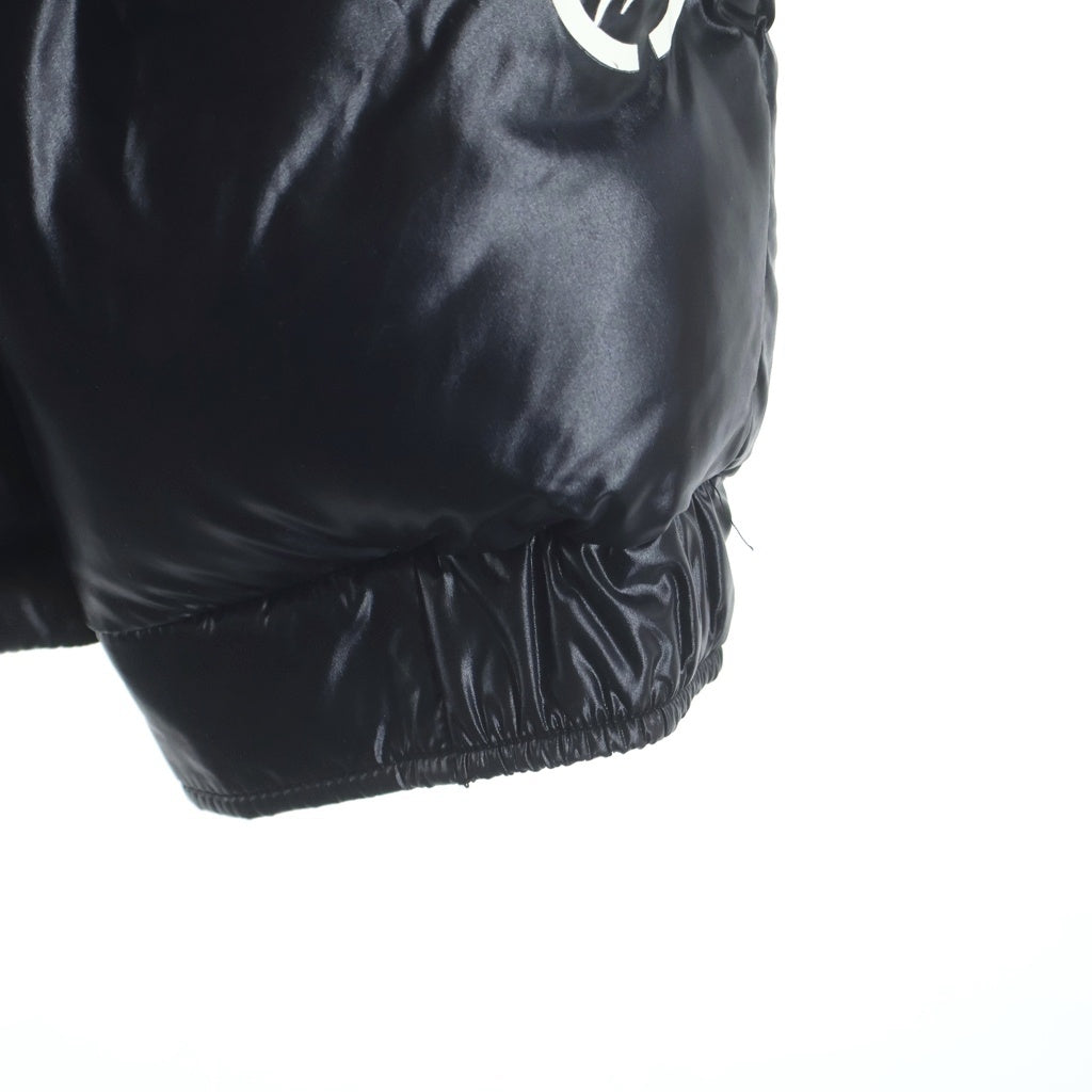 MONCLER(モンクレール) 20AW ×FRAGMENT DESIGN MAYCONNE フラグメントデザイン ロゴ総柄 フーデッドダウンジャケット ブラック F209U1A50640