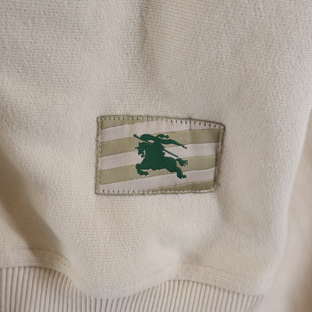 BURBERRY(バーバリー) ロゴラベル コットン プルオーバーフーディー パーカー ベージュ 8081219