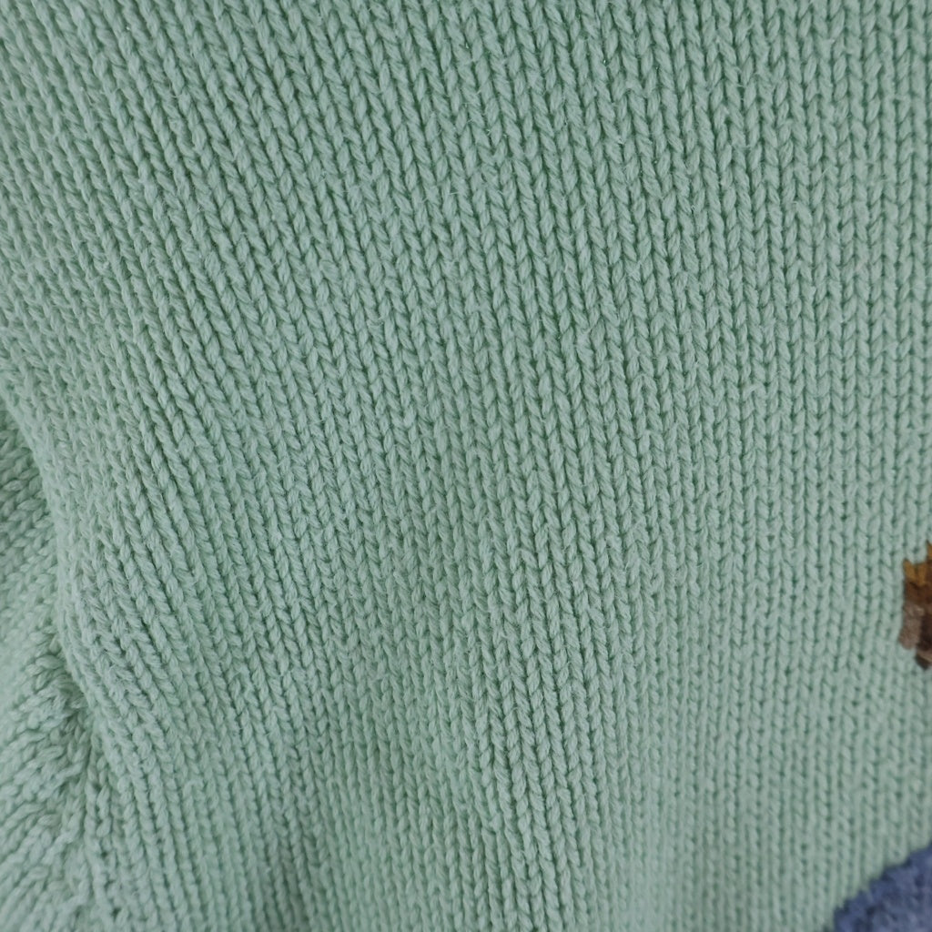 POLO RALPH LAUREN(ポロラルフローレン) POLO BEAR ポロベアー エンブロイダリー クルーネックニット セーター レディース ライトグリーン